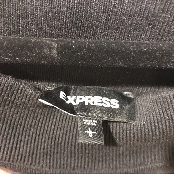 Express Tunic Argyle Boatneck Sweater - Picture 4 of 5